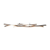Blaze 2 Light LED Linear Chandelier – Brushed Aluminium