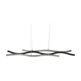 Blaze 2 Light LED Linear Chandelier – Brushed Aluminium