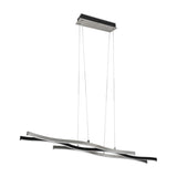 Blaze 2 Light LED Linear Chandelier – Brushed Aluminium