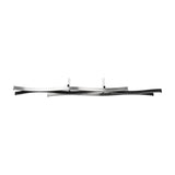 Blaze 2 Light LED Linear Chandelier – Brushed Aluminium