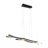 Blaze 2 Light LED Linear Chandelier – Satin Brass