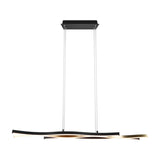 Blaze 2 Light LED Linear Chandelier – Satin Brass