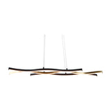 Blaze 2 Light LED Linear Chandelier – Satin Brass
