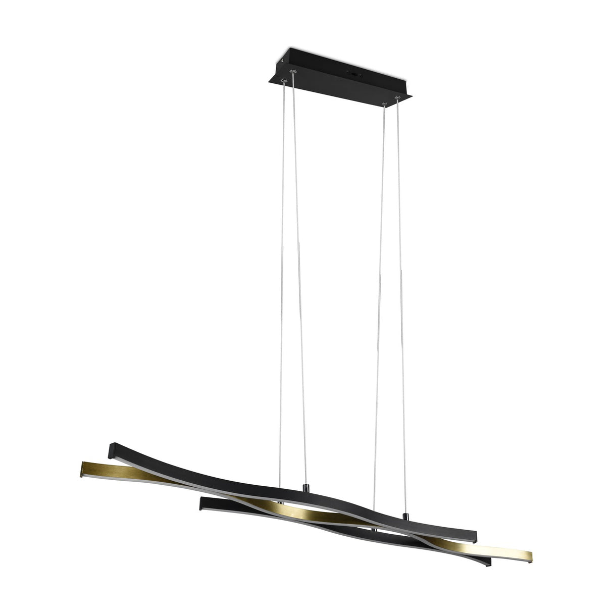Blaze 2 Light LED Linear Chandelier – Satin Brass