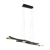 Blaze 2 Light LED Linear Chandelier – Satin Brass