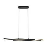 Blaze 2 Light LED Linear Chandelier – Satin Brass