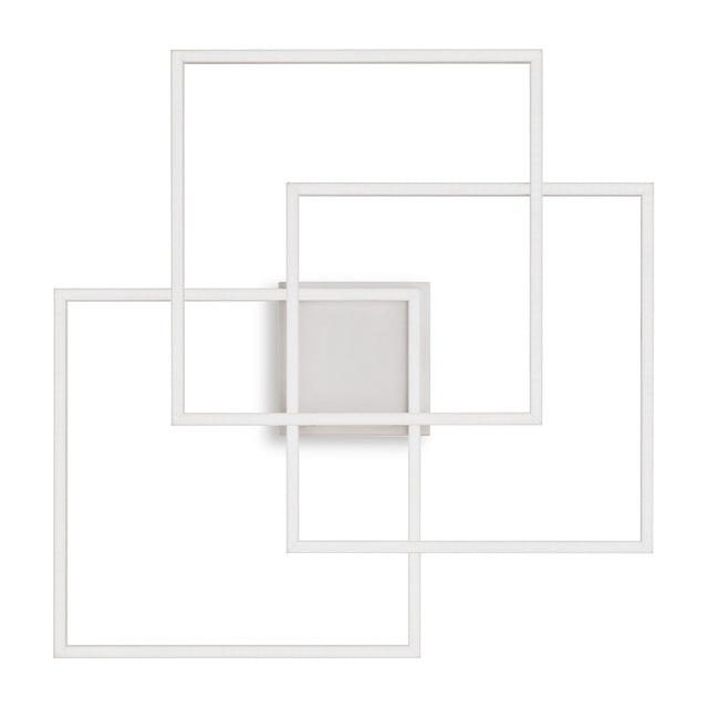 Frame Square Flush Ceiling Light - White