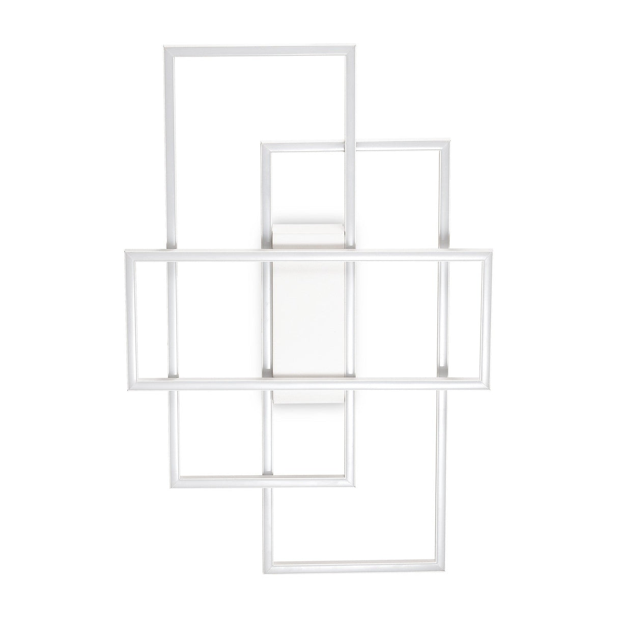 Frame Rectangular Flush Ceiling Light - White