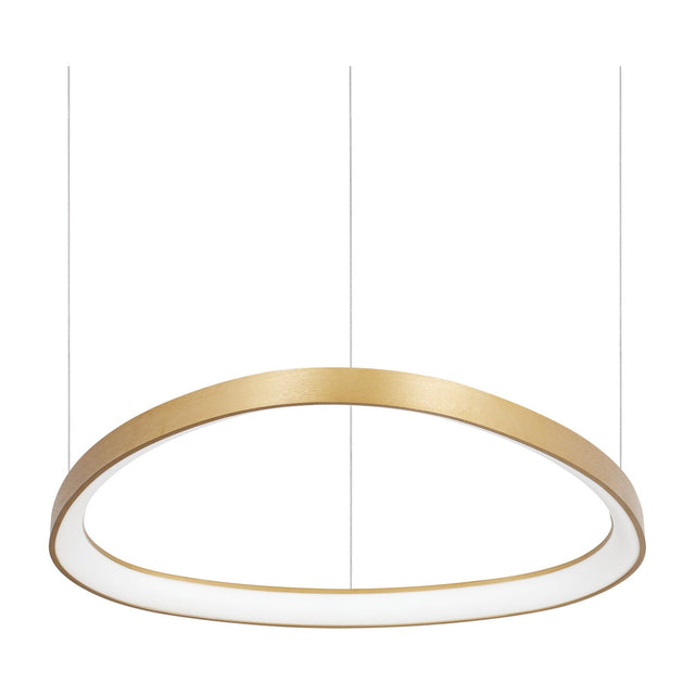 Gemini Pendant Light 610mm 2700K - Brushed Brass