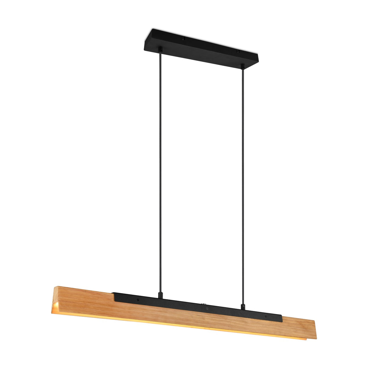 Kerala LED Wooden Pendant – Matt Black