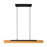 Kerala LED Wooden Pendant – Matt Black