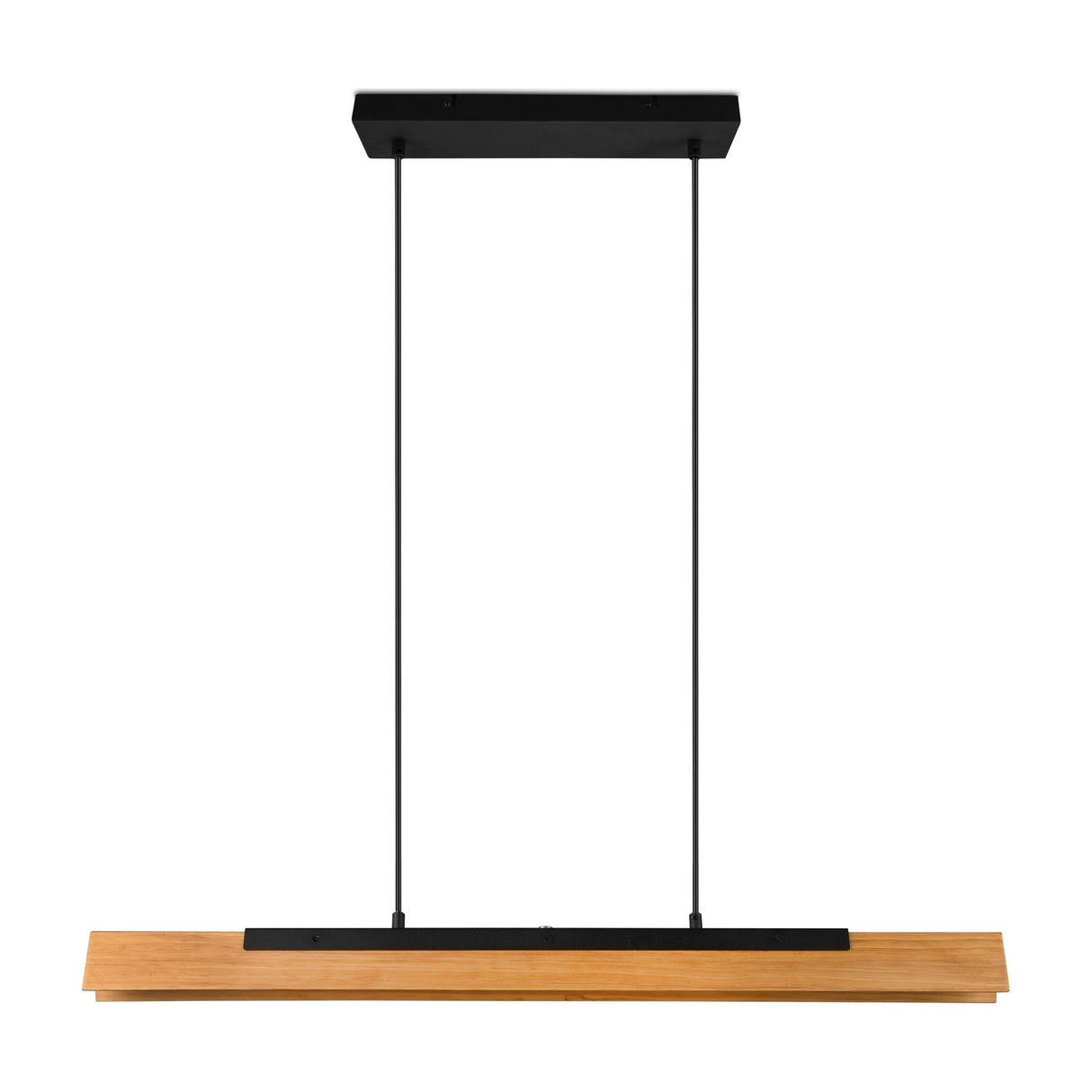 Kerala LED Wooden Pendant – Matt Black
