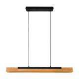 Kerala LED Wooden Pendant – Matt Black