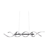Sequence LED Spiral Chandelier – Brushed Aluminium