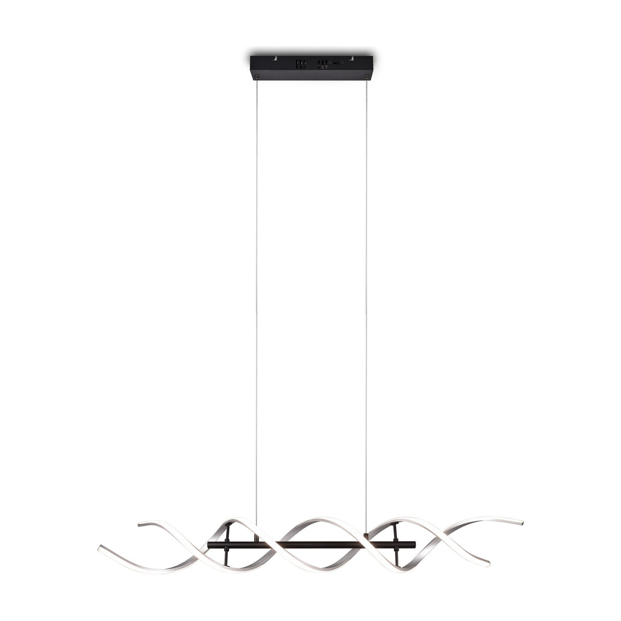 Sequence LED Spiral Chandelier – Brushed Aluminium