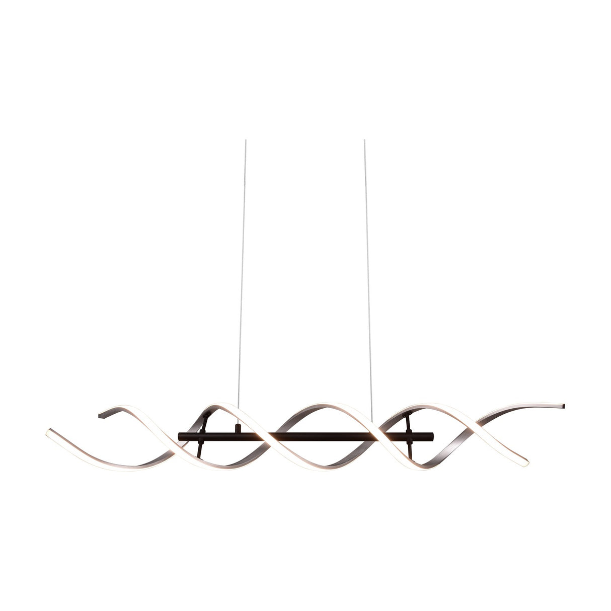 Sequence LED Spiral Chandelier – Brushed Aluminium