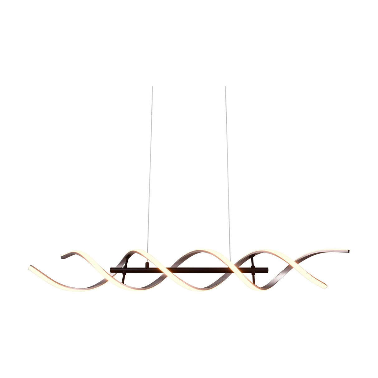 Sequence LED Spiral Chandelier – Brushed Aluminium