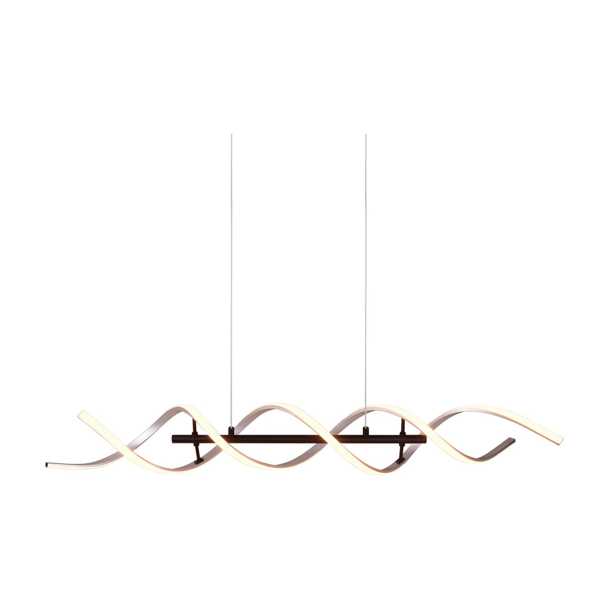Sequence LED Spiral Chandelier – Brushed Aluminium