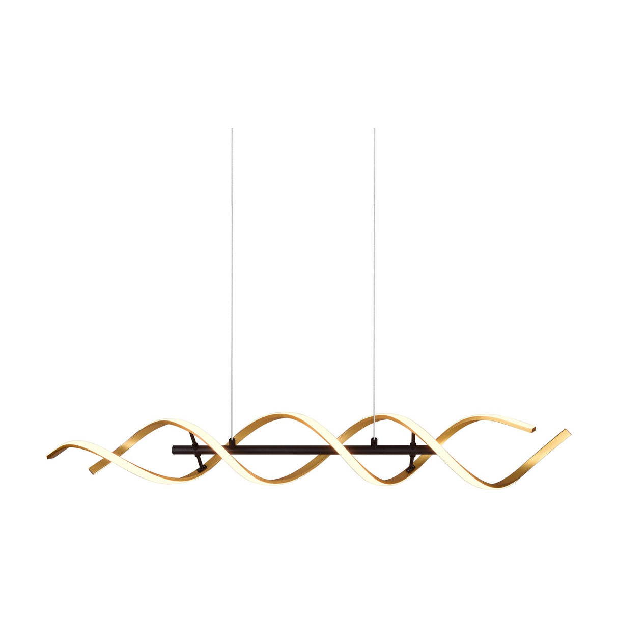 Sequence LED Spiral Chandelier – Gold