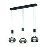 Madison 3 Light LED Globe Chandelier – Matt Black