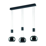 Madison 3 Light LED Globe Chandelier – Matt Black