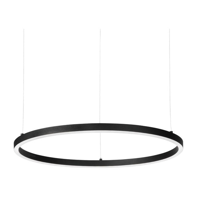 Oracle Slim Round Pendant Light 700mm 4000K DALI - Black