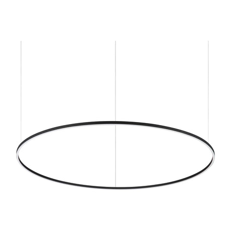 Oracle Slim Round Pendant Light 1500mm 2700K - Black