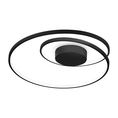 Oz Flush Ceiling Light 600mm 3000K - Black
