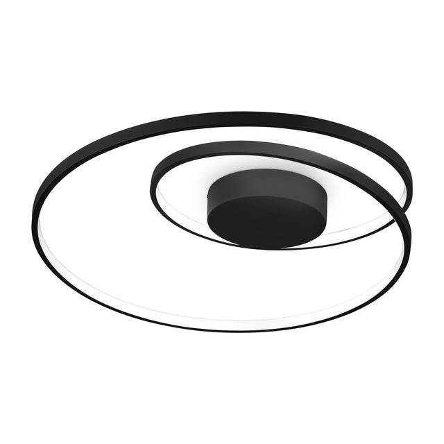 Oz Flush Ceiling Light 600mm 3000K - Black