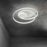 Oz Flush Ceiling Light 600mm 4000K - Black in situ