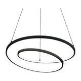 Oz Round Pendant Light 600mm 4000K - Black