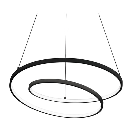 Oz Round Pendant Light 600mm 4000K - Black