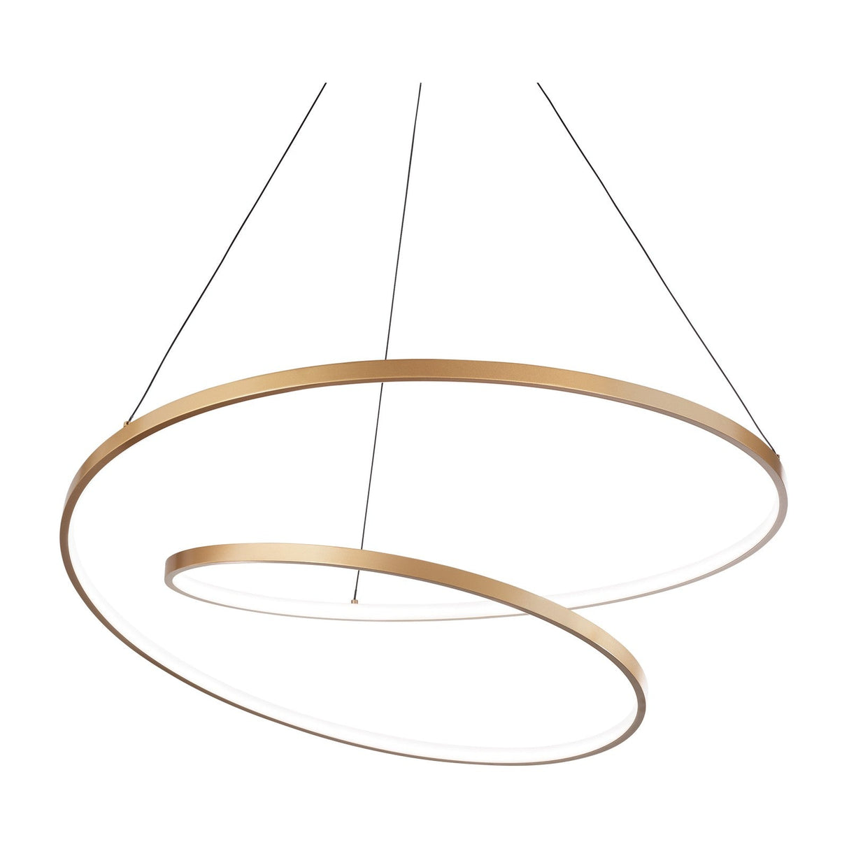 Oz Round Pendant Light 600mm 4000K - Brass