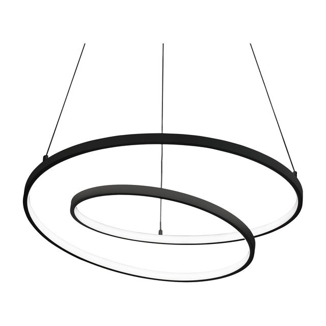 Oz Round Pendant Light 800mm 2700K - Black