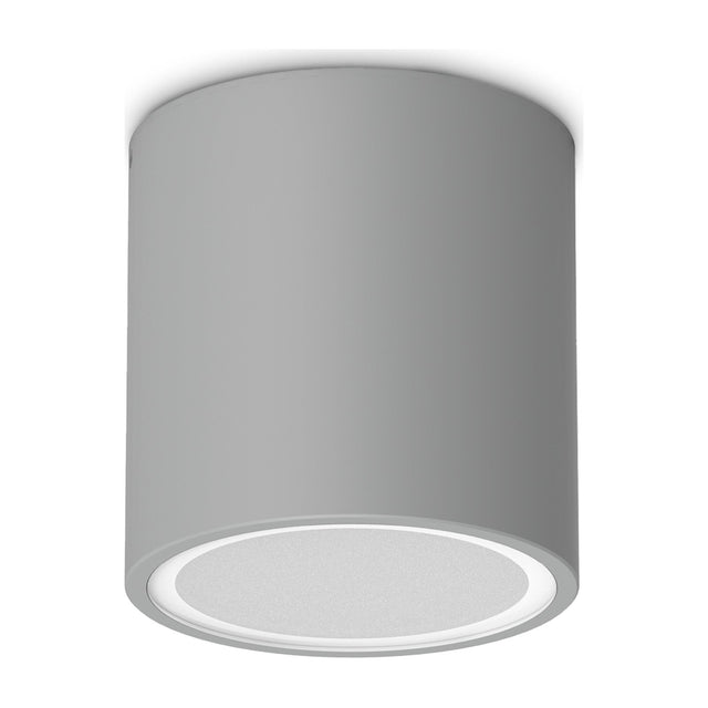 Techo Round Outdoor Ceiling Light 90mm - Grey