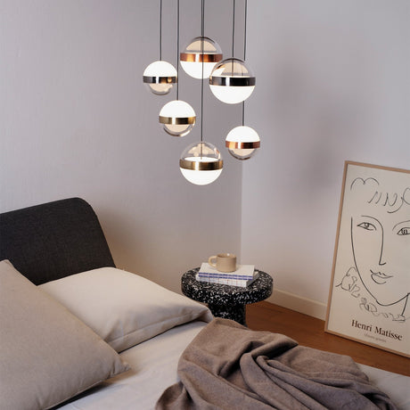 Galaxy Cluster Pendant Light - Nickel Black (3 Light) in situ