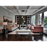 Carisa 5 Light LED Glass Cluster Pendant 25W 3000K - Black/Ambler