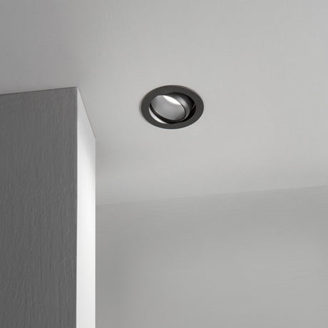 Quark Adjustable Recessed Downlight 9W - White in situ
