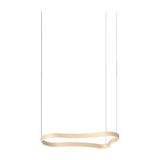 Waves Round Pendant Light - Matt Gold