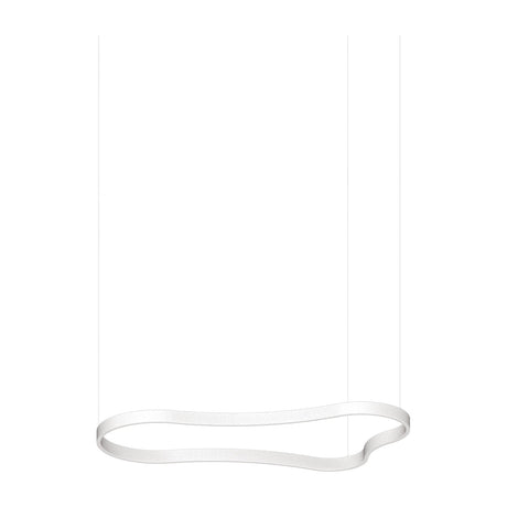 Waves Round Pendant Light 1254mm - White