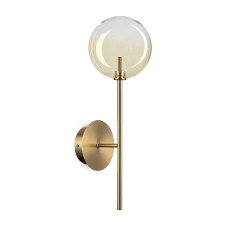 Equinoxe Wall Light - Antique Brass & Amber Glass