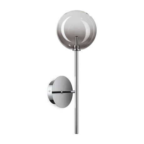 Equinoxe Wall Light - Chrome & Smoke Glass