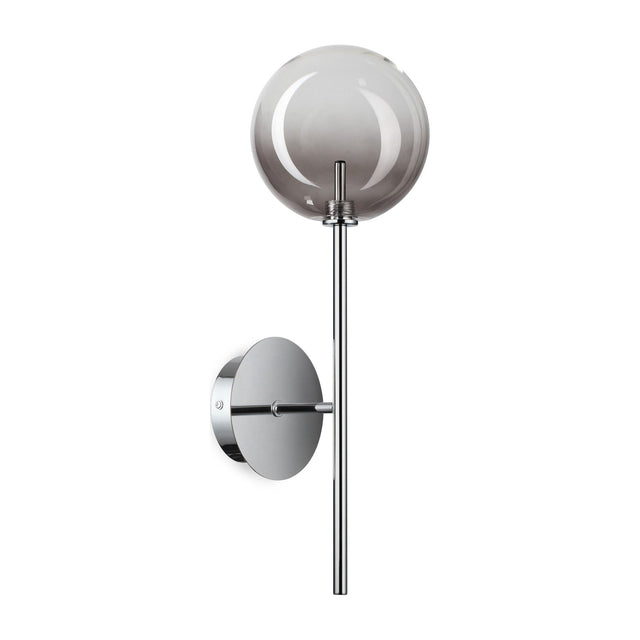 Equinoxe Wall Light - Chrome & Smoke Glass