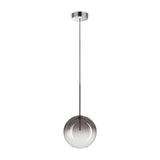 Equinoxe Globe Pendant Light 200mm - Chrome & Smoke Glass