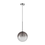 Equinoxe Globe Pendant Light 250mm - Chrome & Smoke Glass