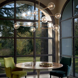 Equinoxe 12 Light Chandelier - Smoke Glass in situ