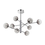 Equinoxe Chandelier - Chrome & Smoke Glass (8 Light)