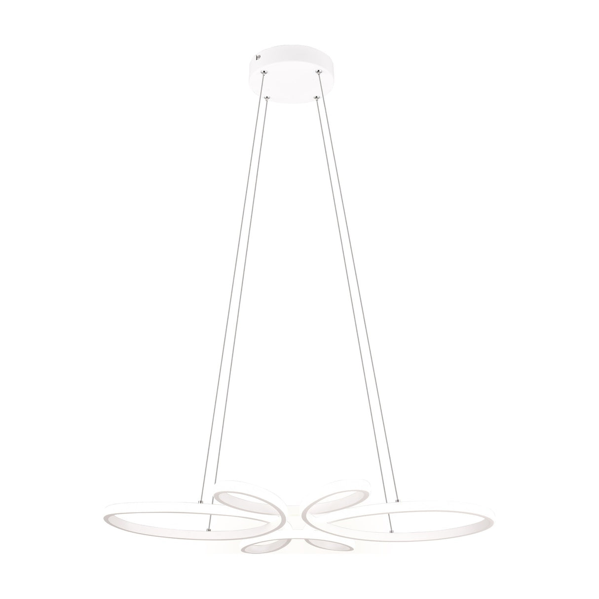 Fly LED Spiral Chandelier – Matt White