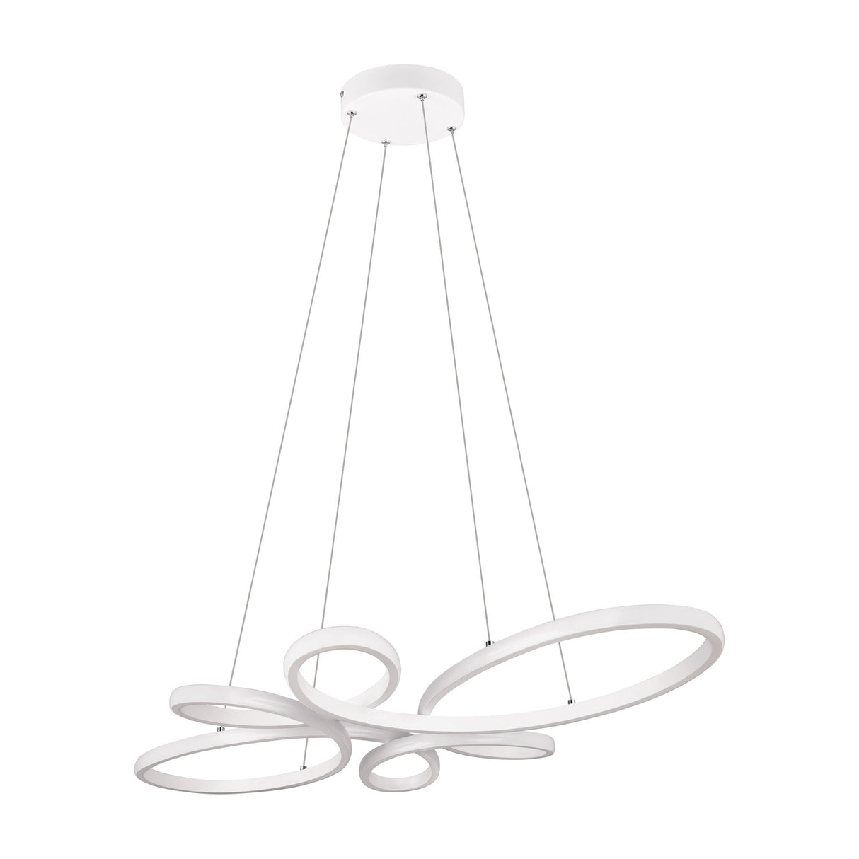 Fly LED Spiral Chandelier – Matt White