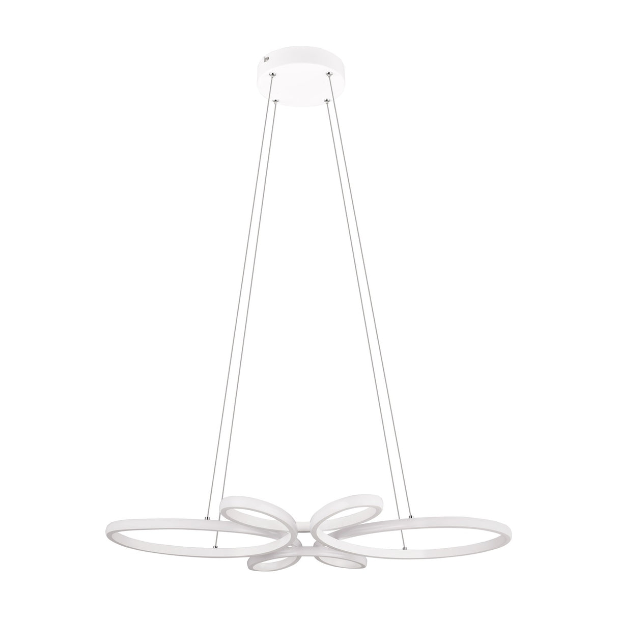 Fly LED Spiral Chandelier – Matt White